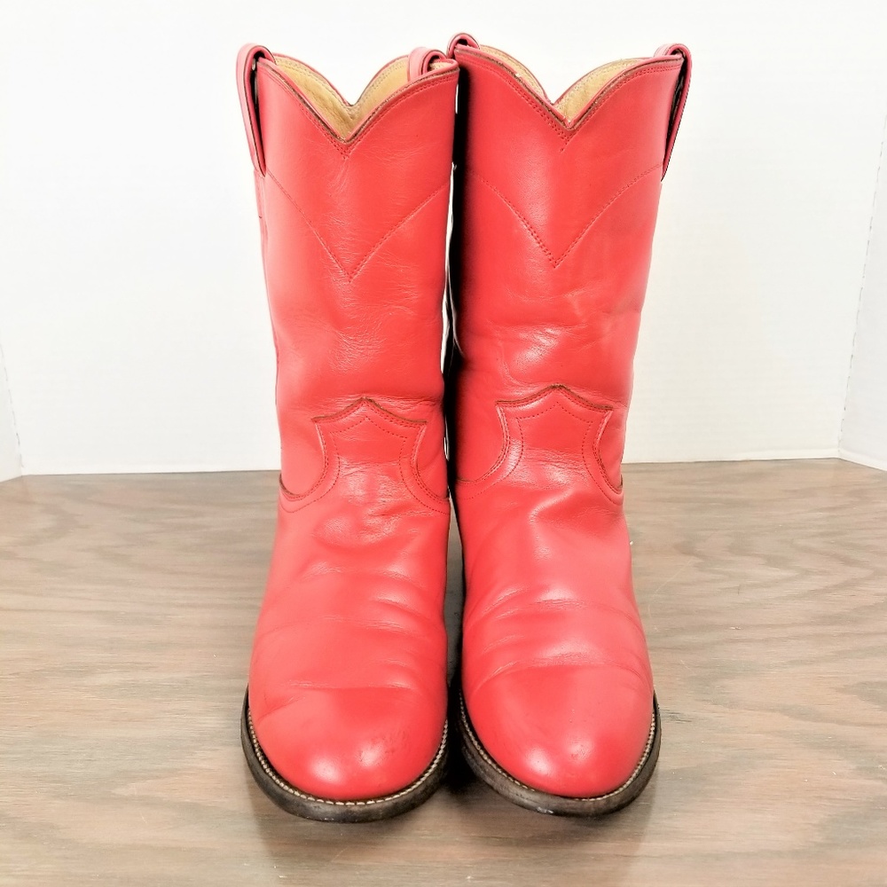 Justin Leather Boots Red size 7.5 B women